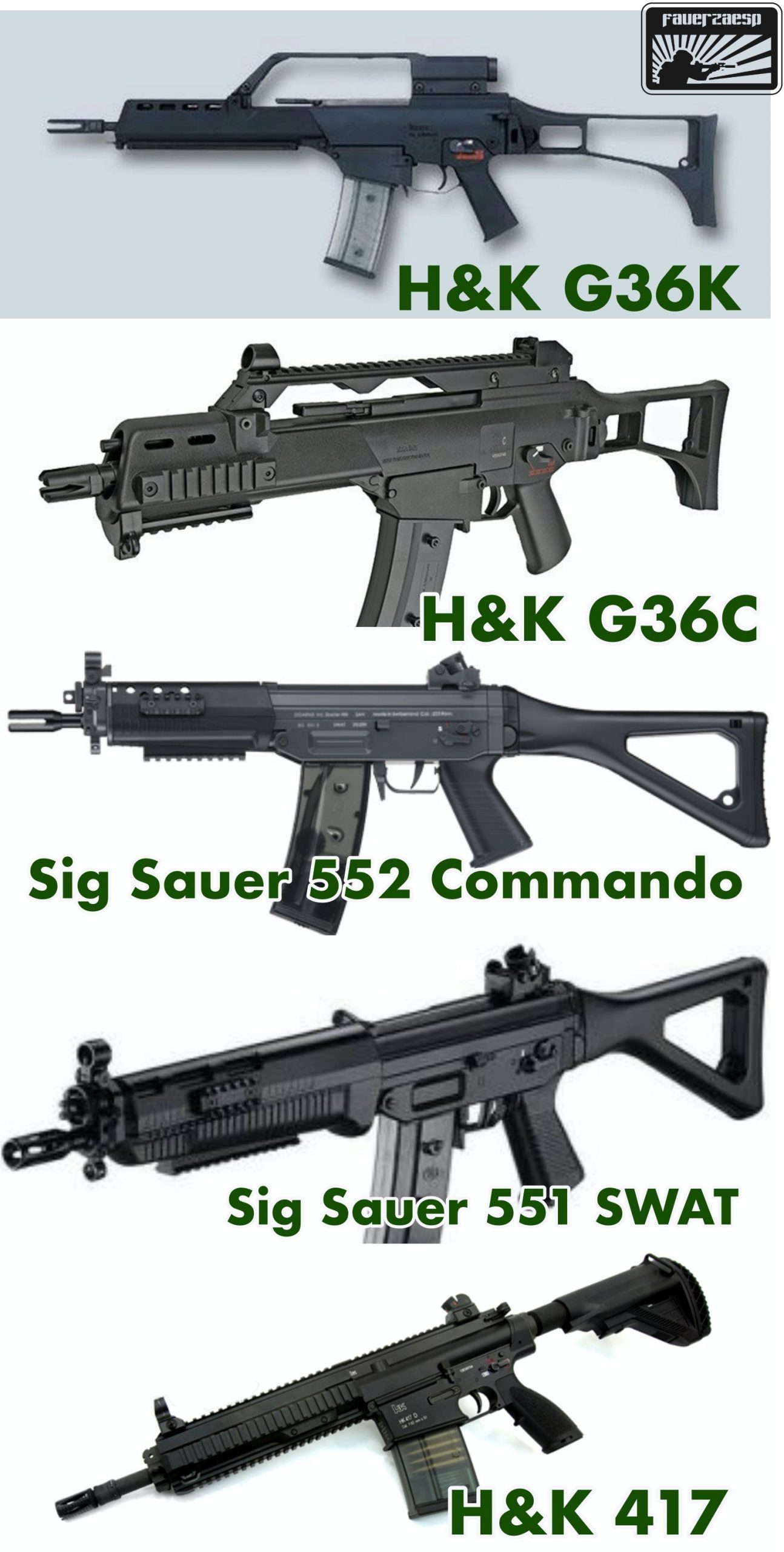 armas largas que utiliza el geo